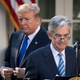 President Donald Trump looks on as his nominee for chairman of the Federal Reserve, Jerome Powell, takes to the podium during a press event in the Rose Garden at the White House in Washington, D.C., on Nov. 2, 2017. Current Federal Reserve head Janet Yellen’s term expires in February. (Drew Angerer/Getty Images)